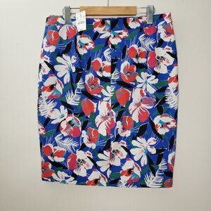 J.Crew Floral Print Pencil Skirt Size 8